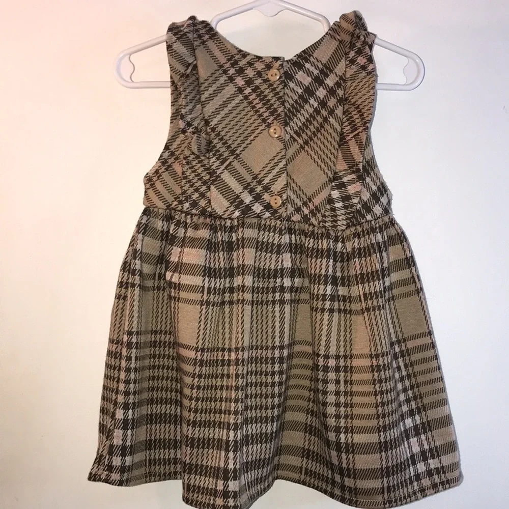 Nannette Brown Plaid Dress Size 18 Months Baby Girl